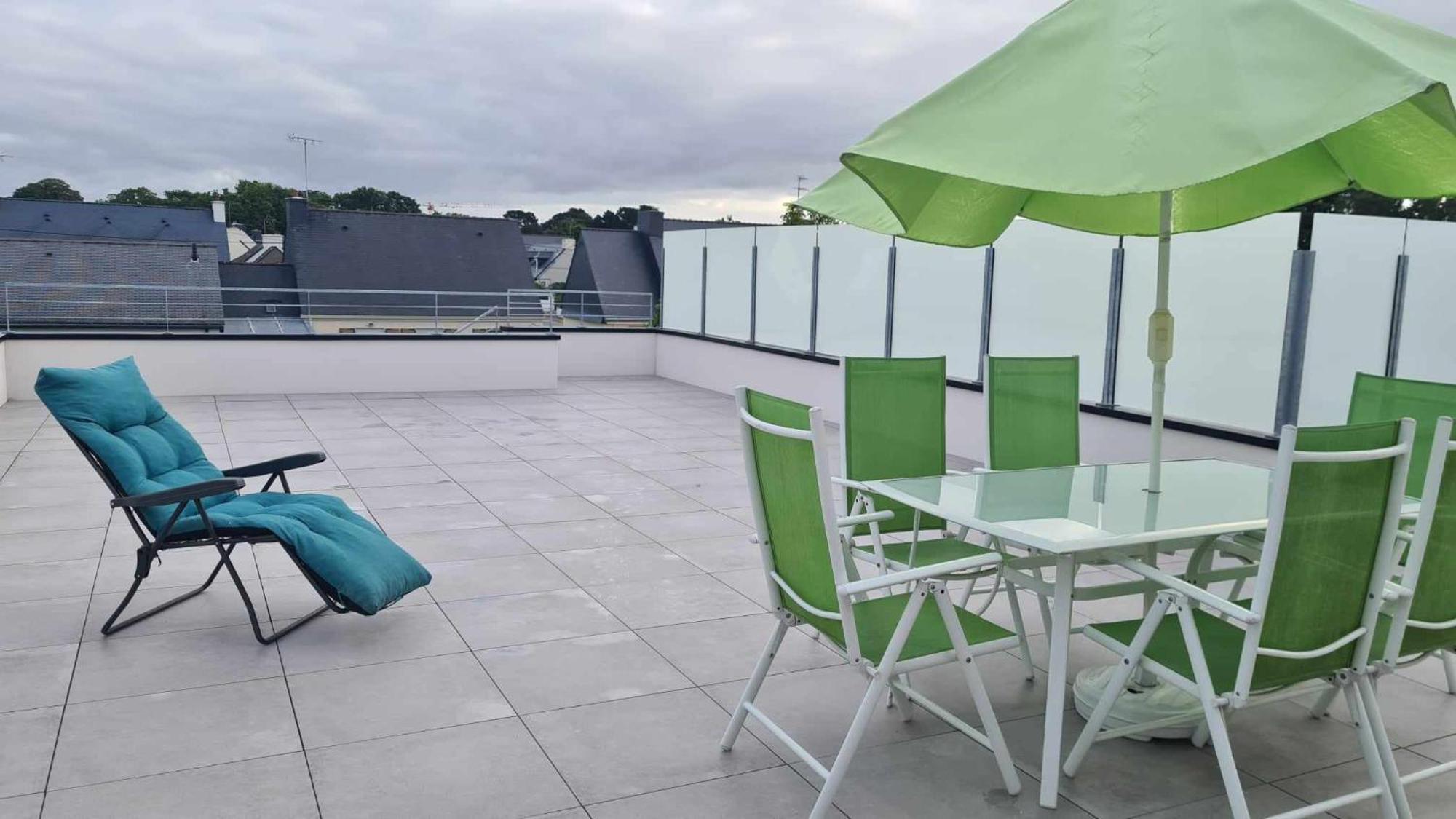 Location Saisonniere Pres De La Mer Avec Rooftop Riantec Luaran gambar